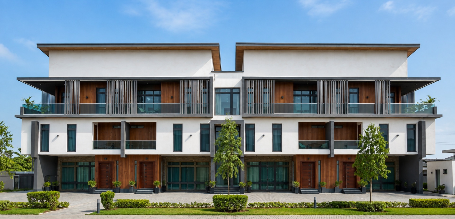 Harmel Court, a contemporary terraced-home development in Abijo GRA, Lekki, Lagos